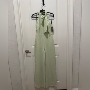 NWT Elegant Green Halter Jumpsuit